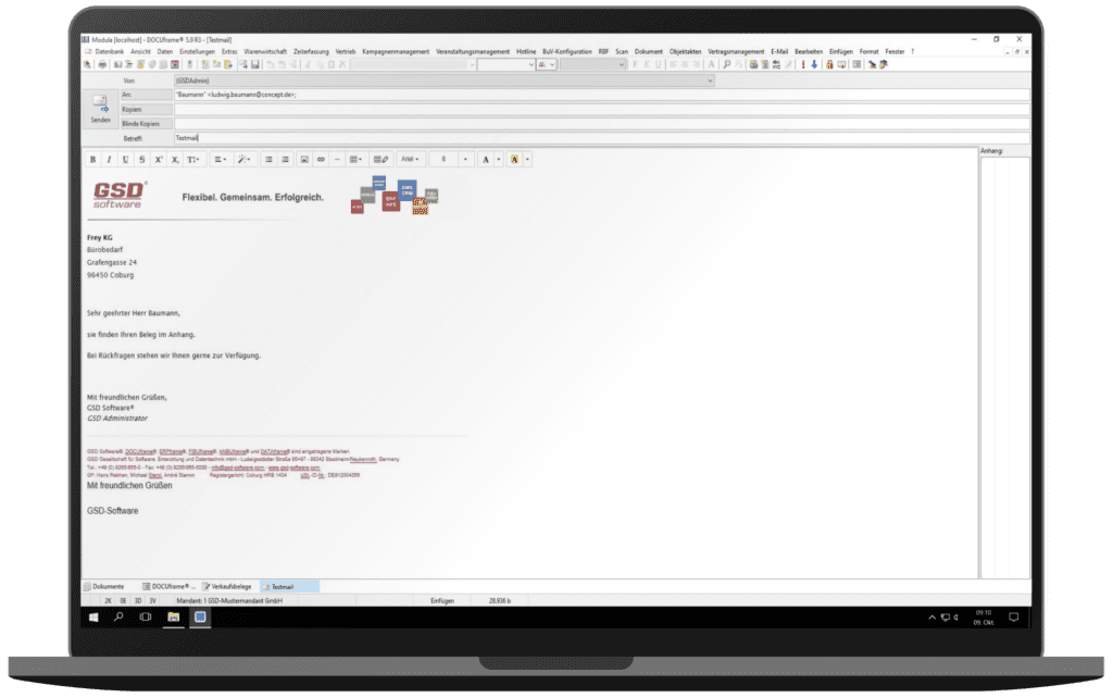 docuframe-dms-10-21-2020-0005 GSD Software® DOCUframe - Dokumentenmanagementsystem (DMS) - Dokumente exportieren